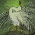 Pastel crane